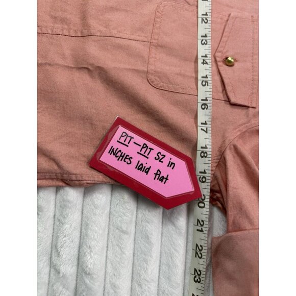 Talbots Pullover Shirt w/ Pearl Snap Button Pockets & Folded Sleeve Women's M - Picture 11 of 12